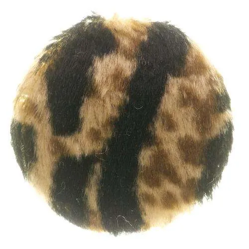 Stoffknopf Tiger Flausch Braun – Stoffbezogener Knopf SFPO-36