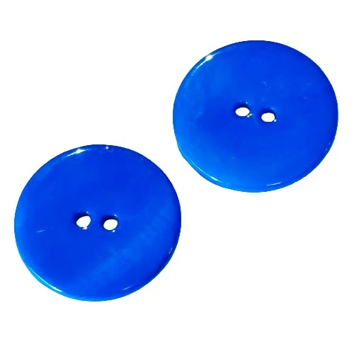 Perlmuttknopf Natur Blau 2-Loch – PL-109-Royalblau-09-R
