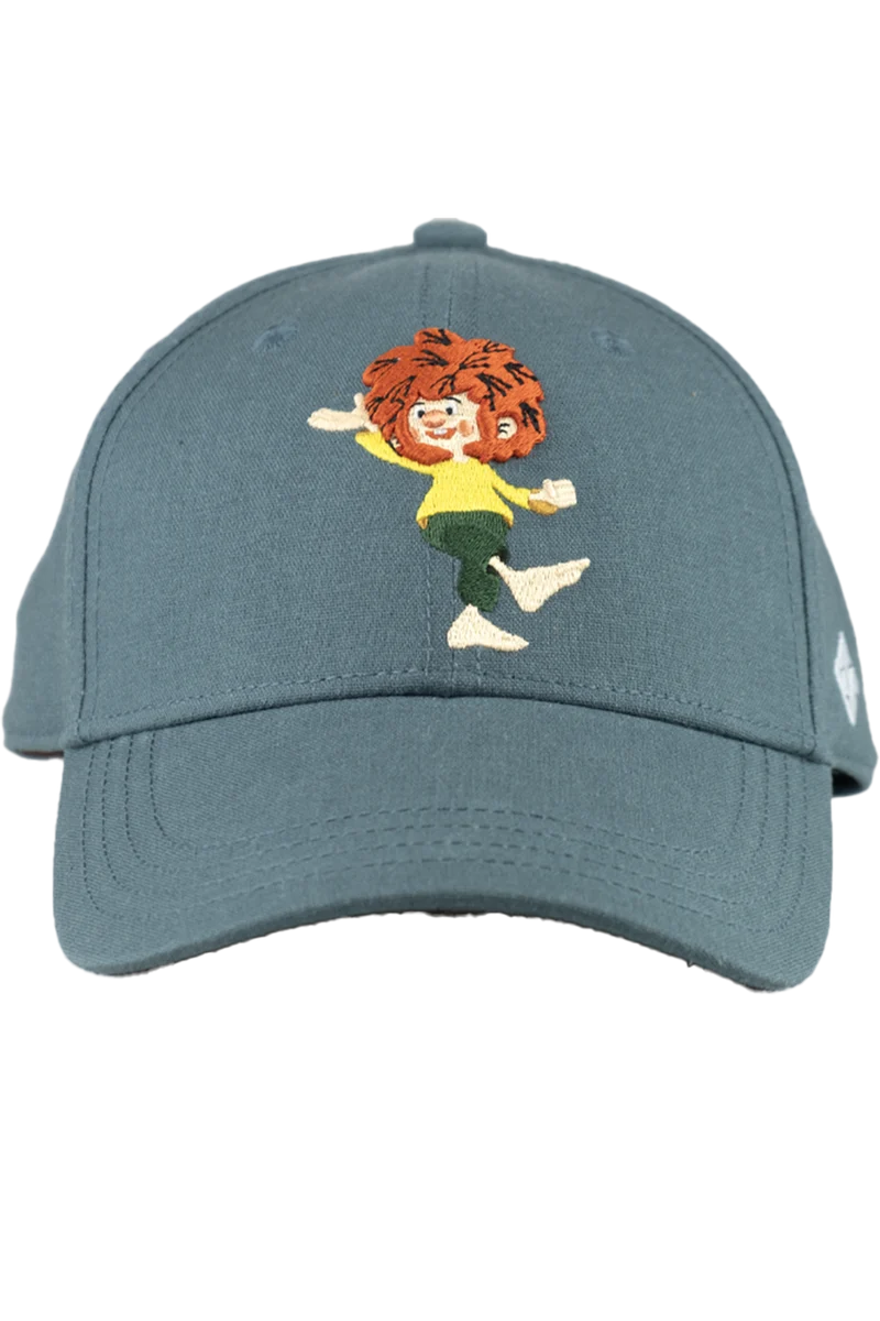 Kinder Cap aus Baumwoll Leinen Mix mit Pumuckl Stickerei