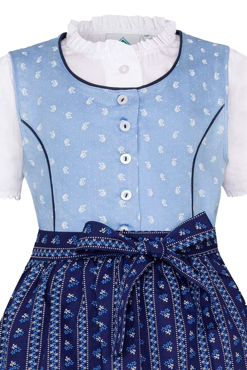 Kinder Baumwolldirndl mit Bluse
