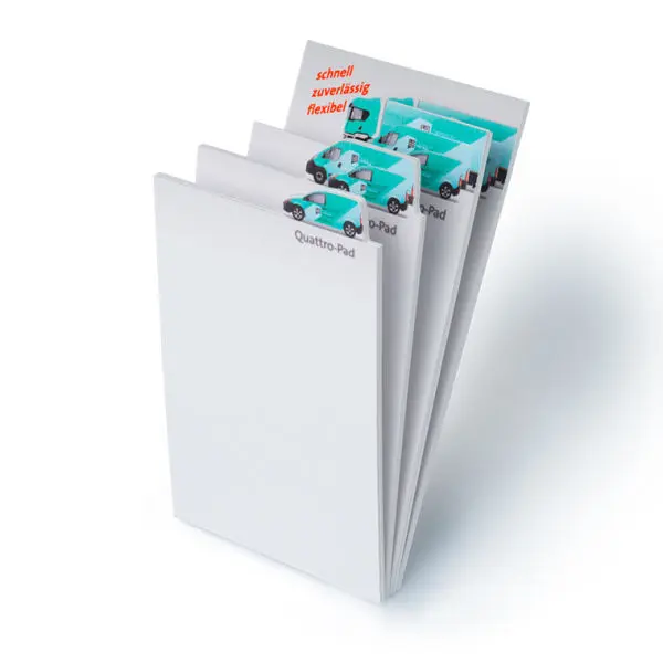 Quattro-Pad: Multifunktionales 4-in-1 Notizblock-Set für maximale Effizienz