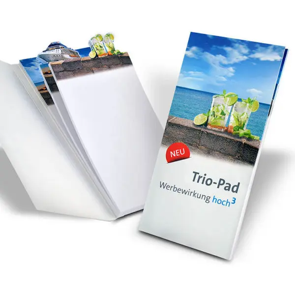 Trio-Pad: Multifunktions-Notizblock für effizientes Arbeiten und Organisieren