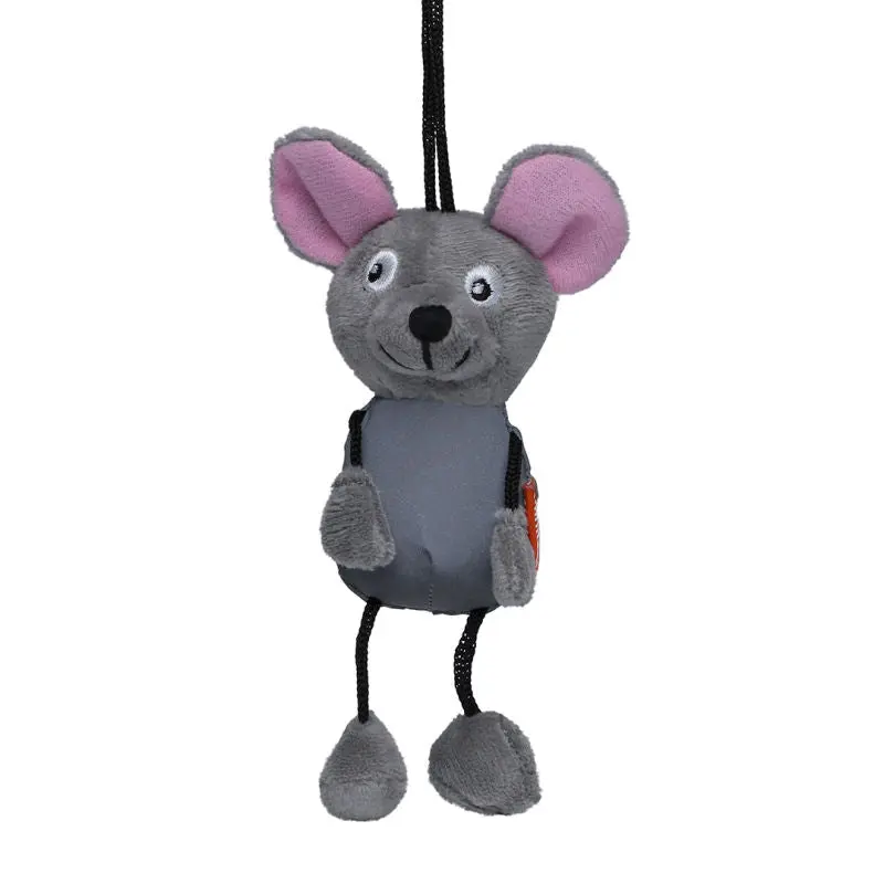 MiniFeet Reflex-Maus: Grau, Sichtbar, Sicher für Kinder und Erwachsene