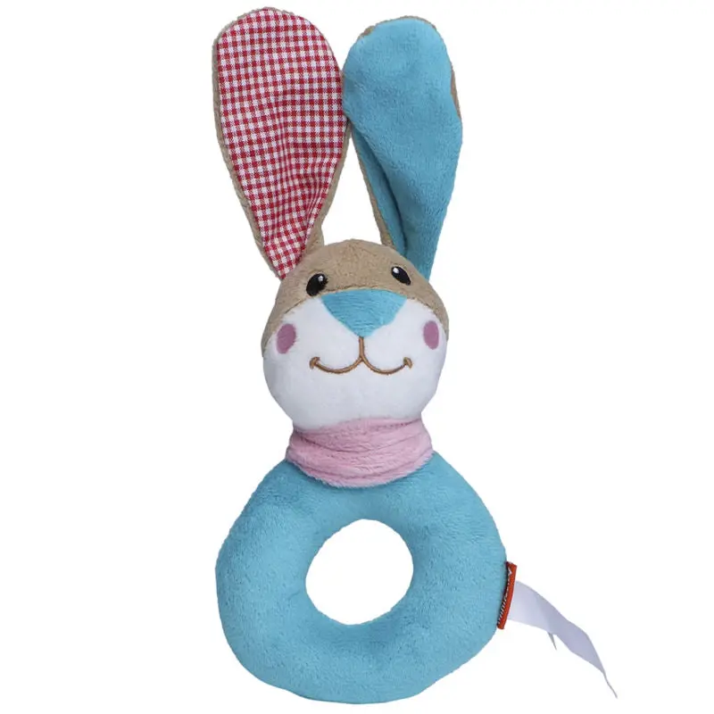 MiniFeet Runder Greifling Hase mit Rassel in Multicolor – Spaß & Lernen