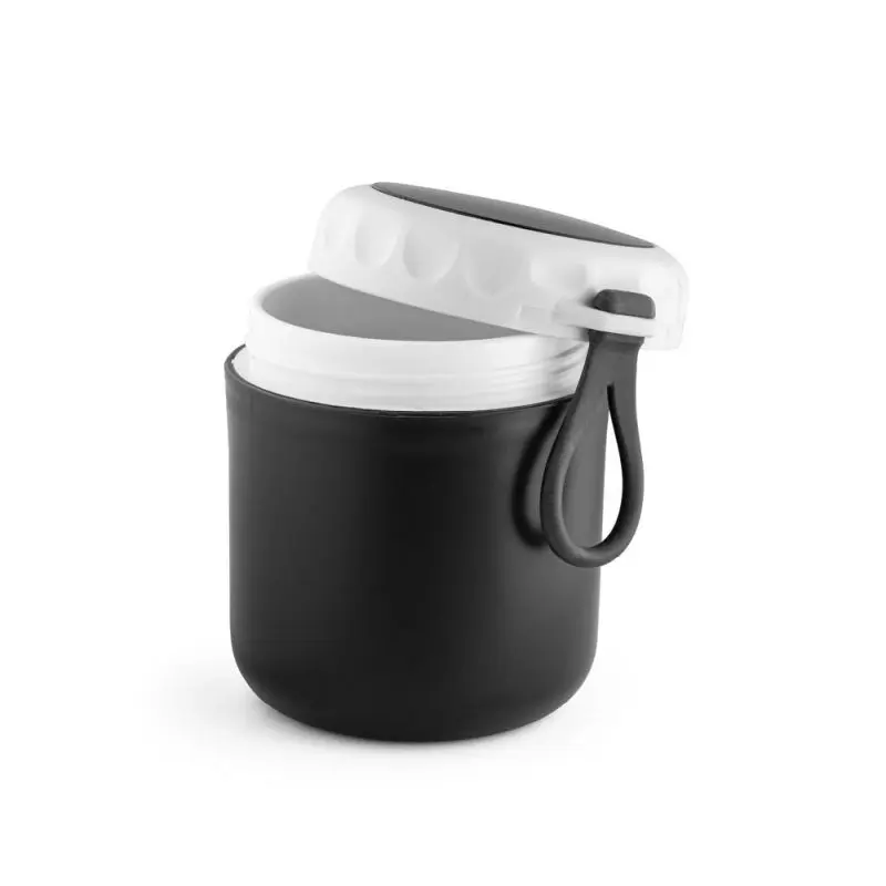 SAMOURA 380 ml Isolierbehälter aus PP – Schwarz, Langlebig & Praktisch