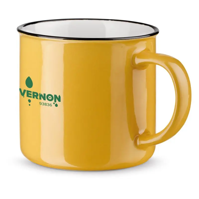 VERNON Keramiktasse – 340 ml, strahlend Gelb für Ihren Kaffeegenuss