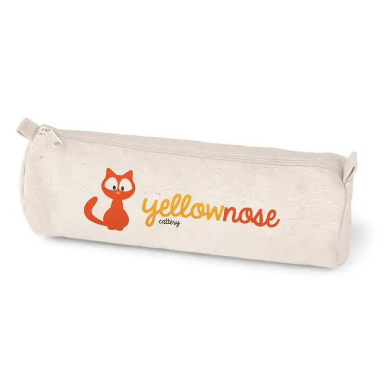 Stilvolles SCHOOLI Federmäppchen aus 100% Baumwolle - helles Naturdesign, nachhaltig und robust