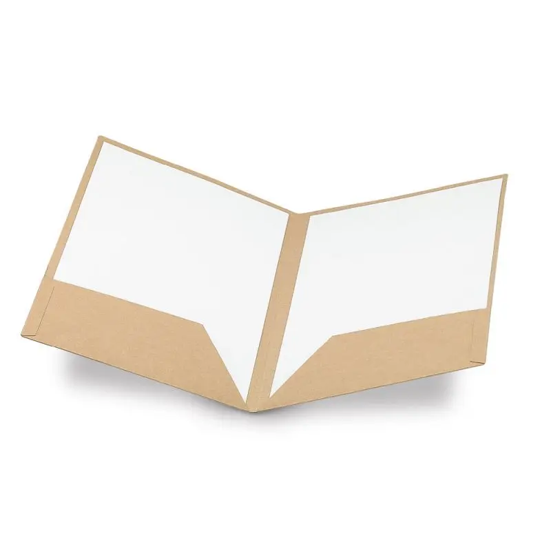 PUZO A4 Mappe aus Kraftpapier (400 g/m²) - Natur