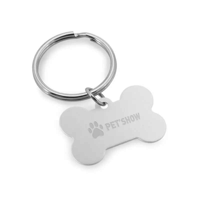 Satin-Silberner PAW Aluminium-Schlüsselanhänger – Leicht & Elegant