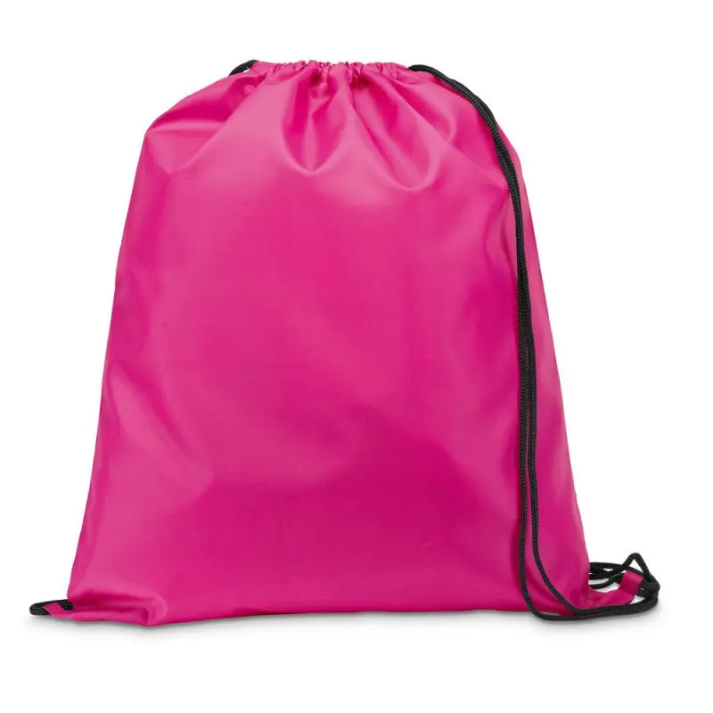 CARNABY 210D Rucksacktasche mit schwarzen Zugbändern - rosa, robust und stylisch