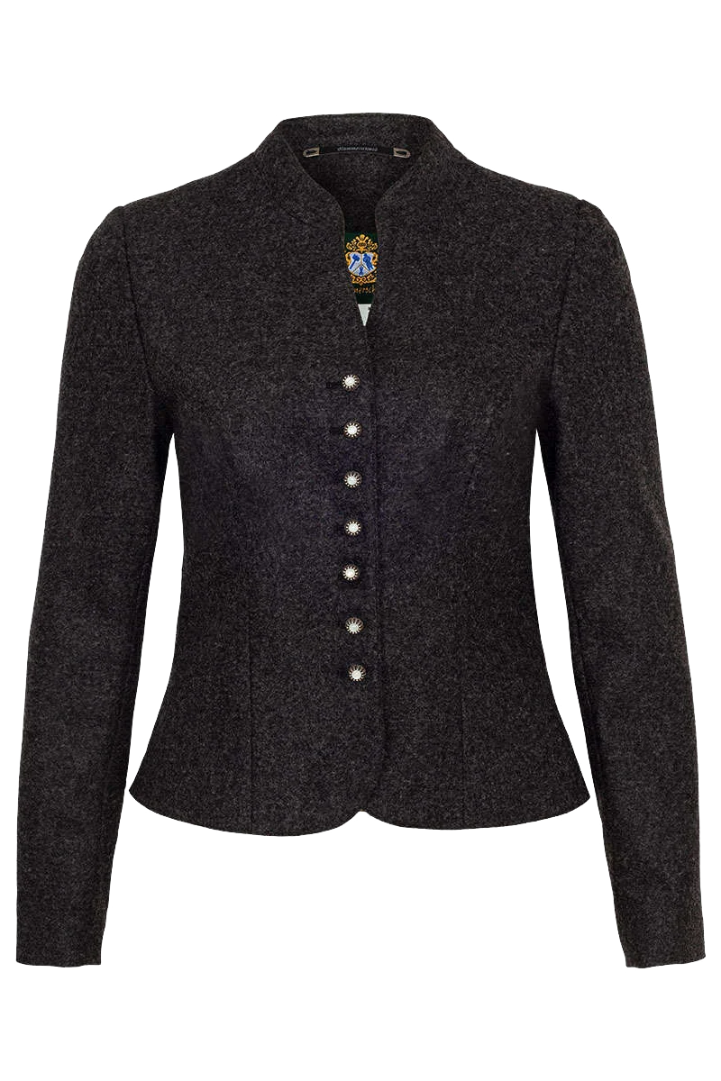 Damen Trachten Lodenblazer Stretch - anthrazit