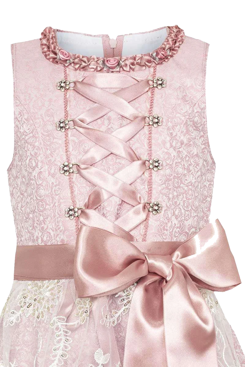 Kinderdirndl mit Spitzenschürze