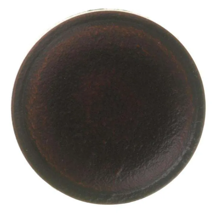 Öse Knopf Lederoptik Dunkelbraun – Kunststoffknopf KBR-24