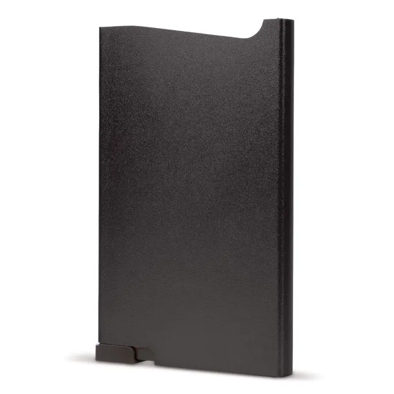 Schwarzer Aluminium Kartenhalter - Stilvoll, Sicher & Leicht
