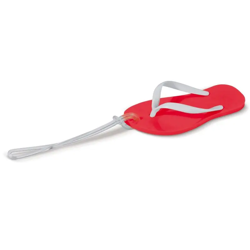 Roter Kofferanhänger Slipper – Auffällig & Funktional für Reisende
