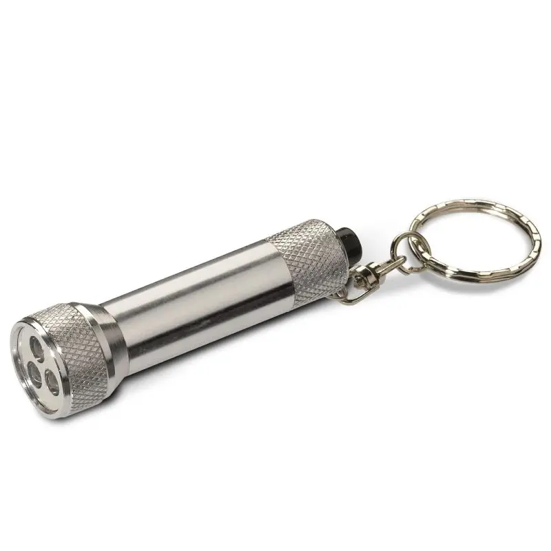 Mini-LED-Lampe mit Schlüsselring - Silber, kompakt und praktisch für unterwegs