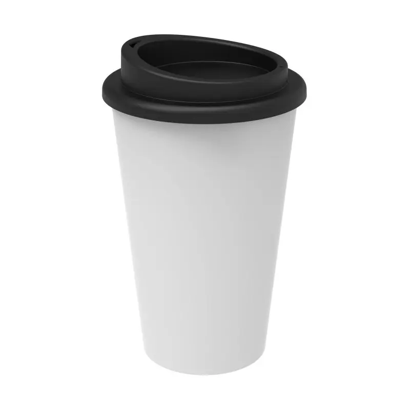 Superior Kaffeebecher 350ml in Weiß-Schwarz: Elegant & Funktional