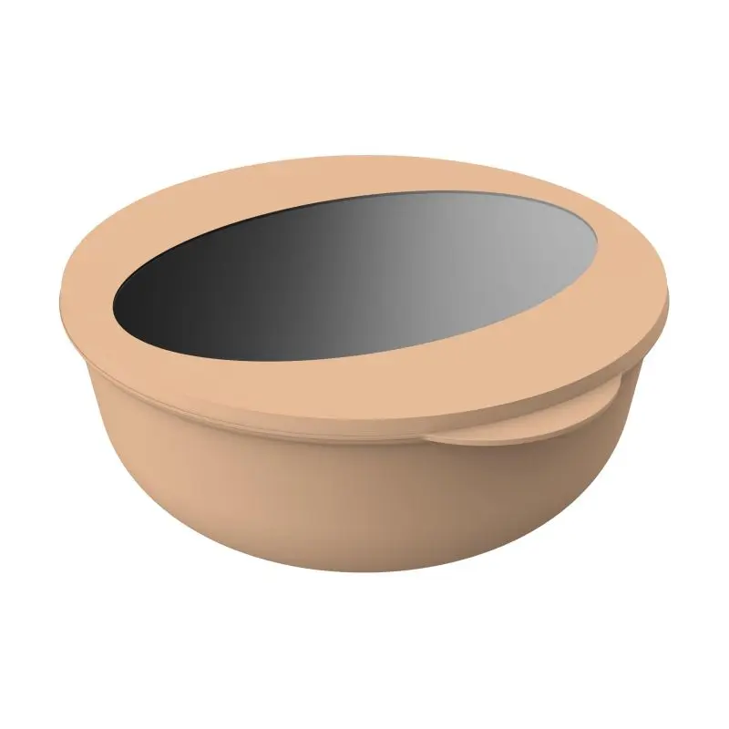 Deluxe ToGo Food Bowl 2.2L in Durable Brown and Transparent - Large, Versatile Container