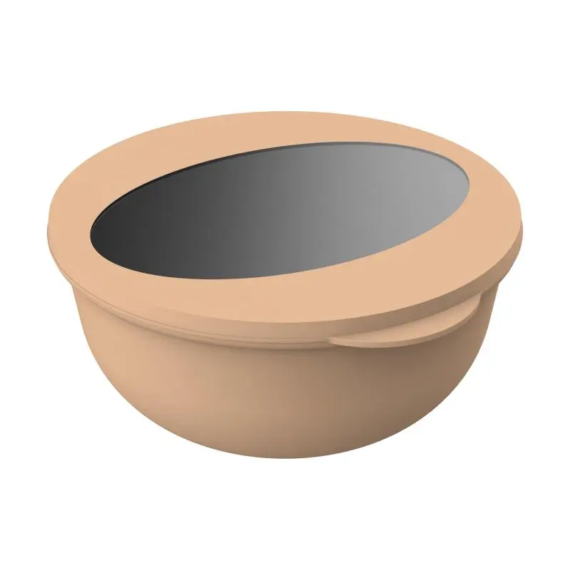 Deluxe ToGo Food Bowl 1.0L - Durable Brown and Clear, Premium Meal Container