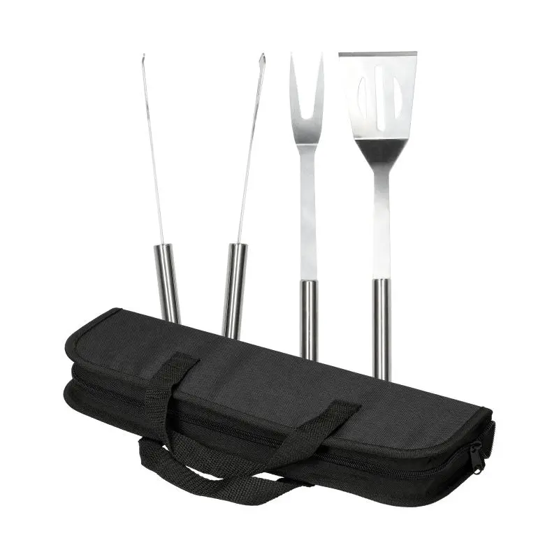 BBQ Party-Grillset Komplett - modernes Grau