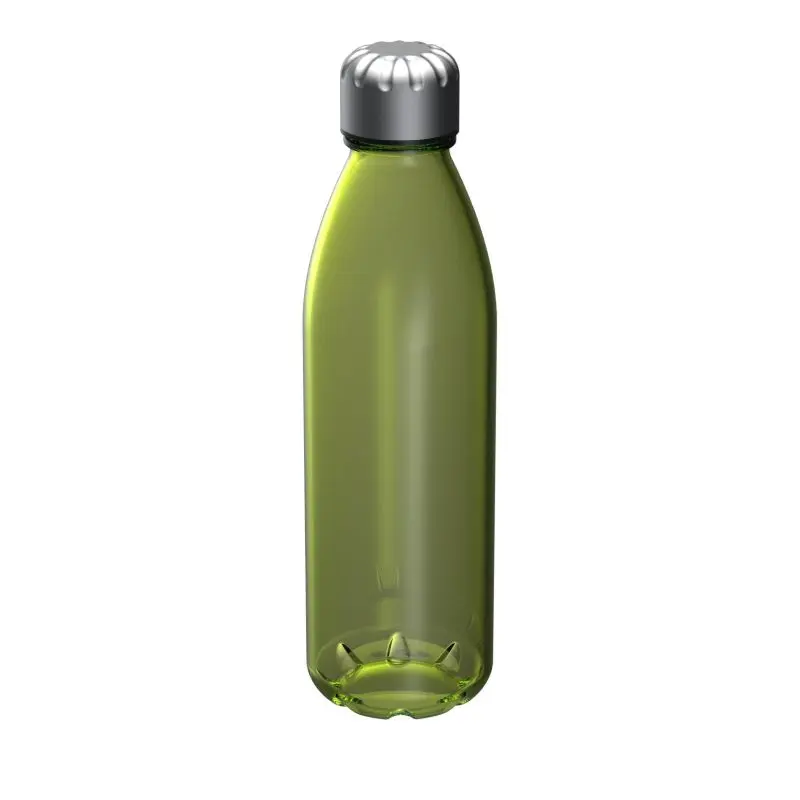 Colare Glas-Wasserflasche 600 ml - Transparent mit Grün