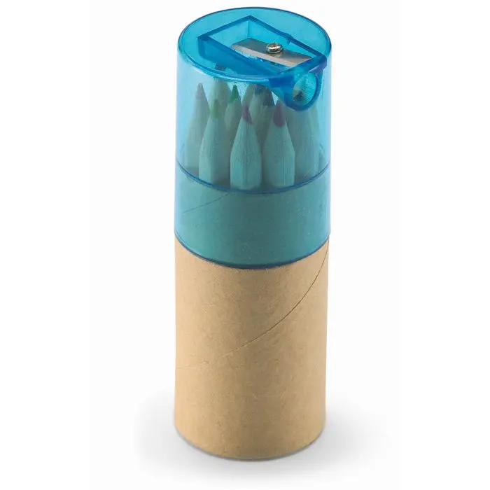 Vielseitiges 12er-Set LAMBUT Buntstifte in Transparent Blau