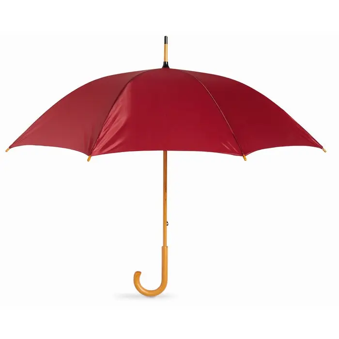 CALA Regenschirm mit Holzgriff in Bordeaux - Klassisch und Elegant bei jedem Wetter