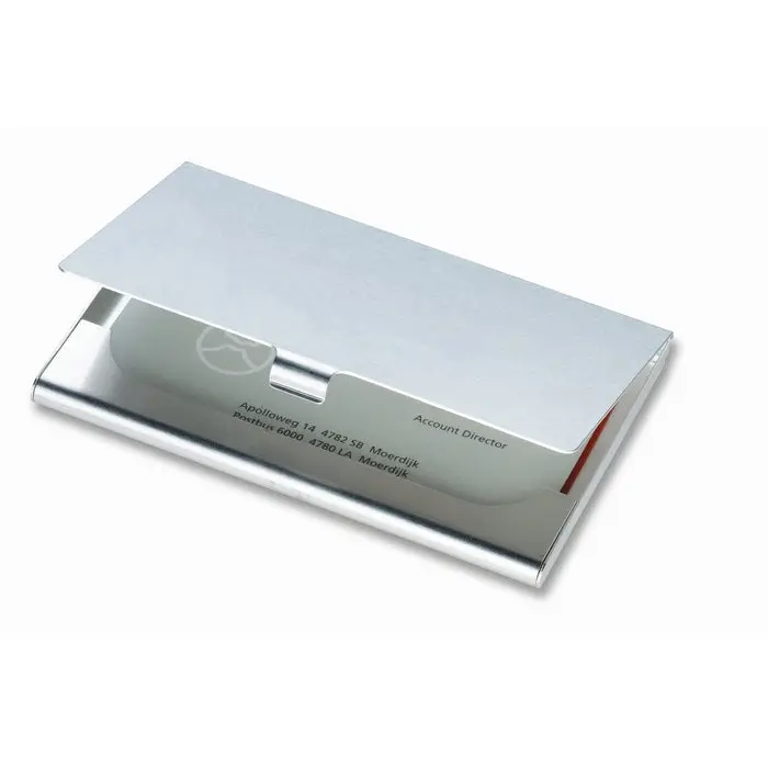 Visitenkartenbox EPSOM - Elegantes Silber Glänzendes Design