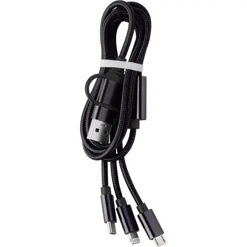 Leif Robustes Nylon-Ladekabel - Flexibel, Schwarz