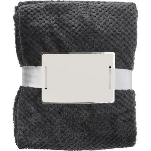 Flanellfleece (230 gr/m²) Decke Nikolai - Graue, weiche Decke für gemütliche Stunden