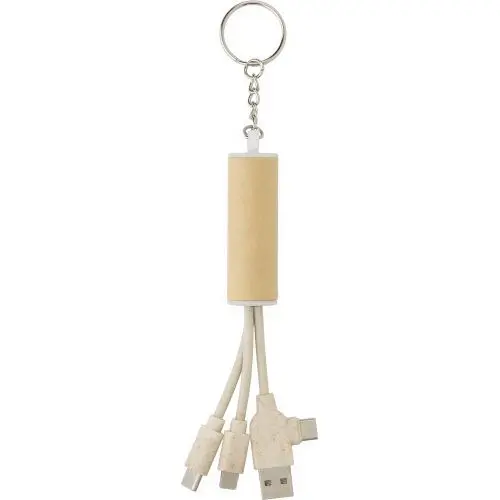 Tyson USB-Ladegerät als Schlüsselanhänger - Stilvoll Braun