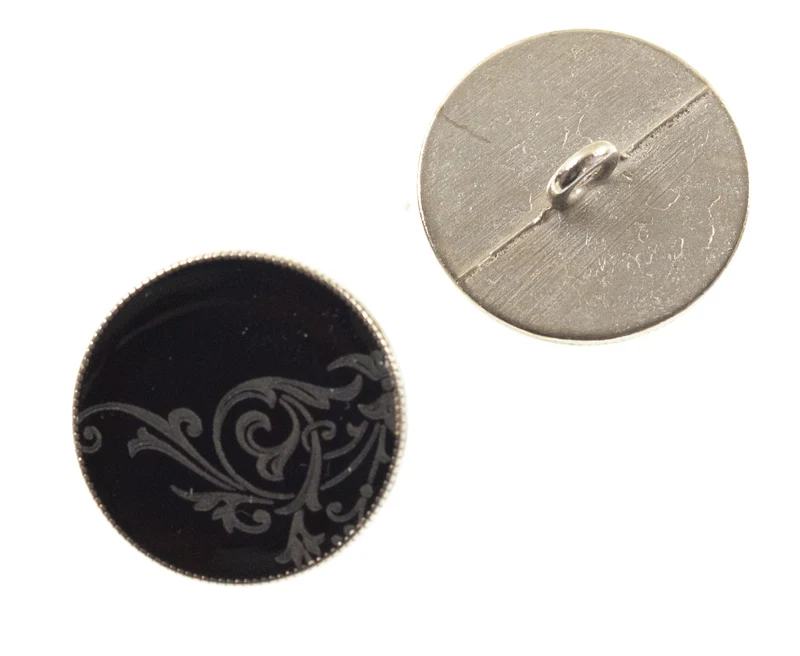 Metallknopf Schwarz – Öse MK-67