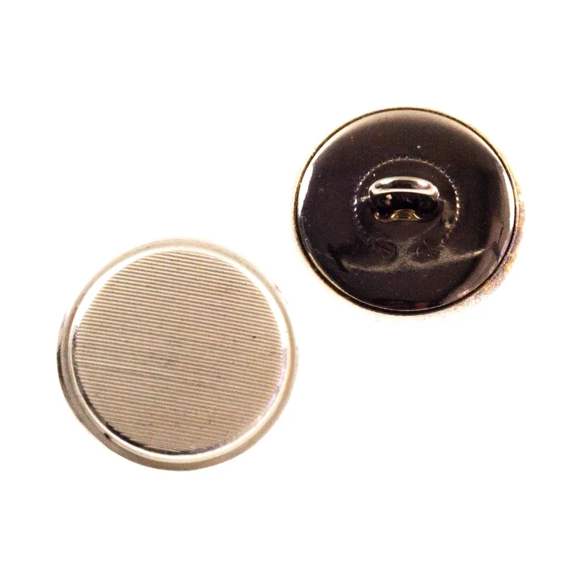 Metallknopf Silber-Creme/Natur – Öse MK-64-SILBER-CREME