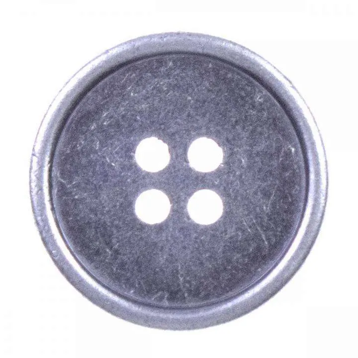 Metallknopf Silber-Grau – 4-Loch MK-54AS