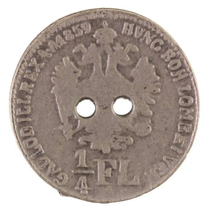 Metallknopf Silber – 2-Loch MK-468S