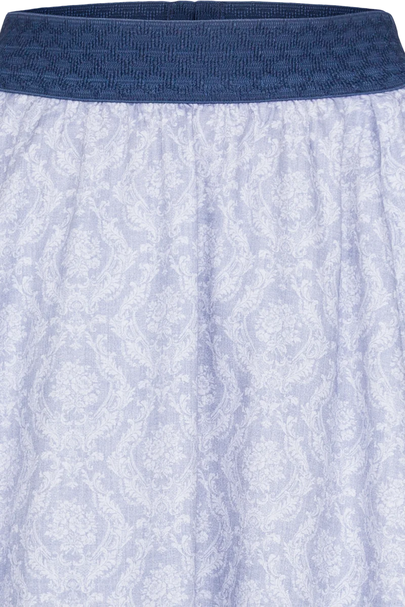 Baumwoll-Trachtenrock gemustert 79cm - blau