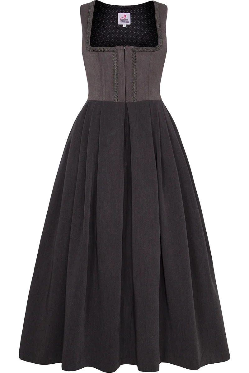 Dirndl midi mit eckigem Ausschnitt ohne Schürze