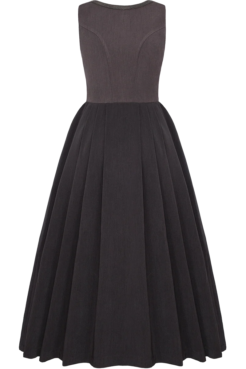 Dirndl midi mit eckigem Ausschnitt ohne Schürze