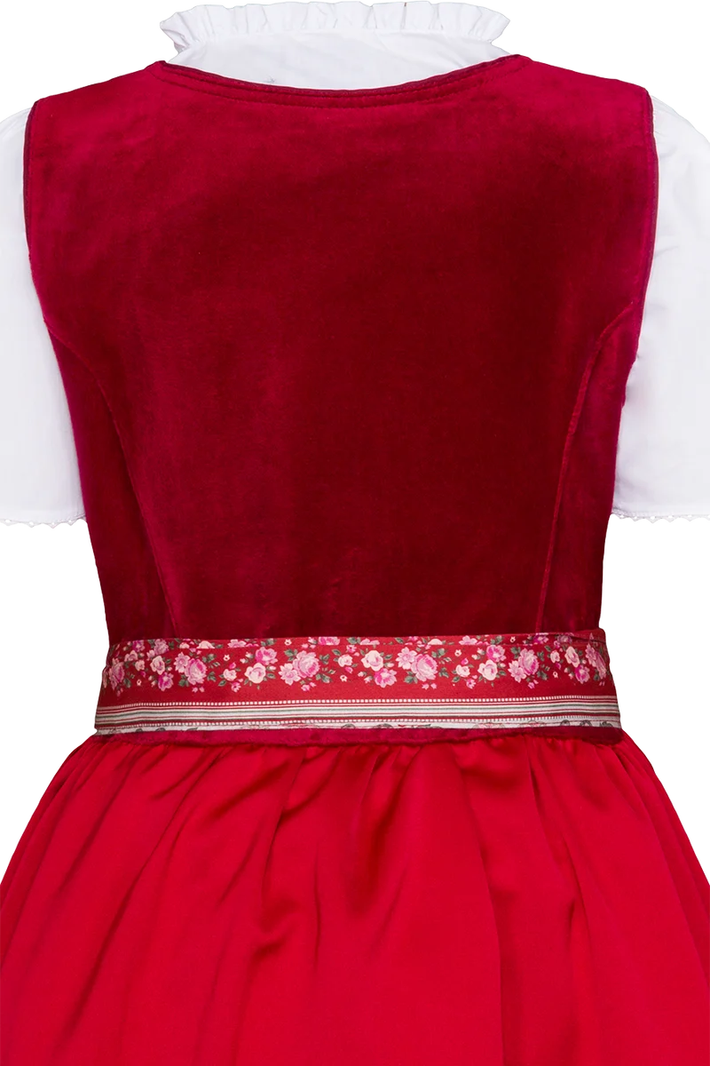 Kinder-Samtdirndl mit Bluse