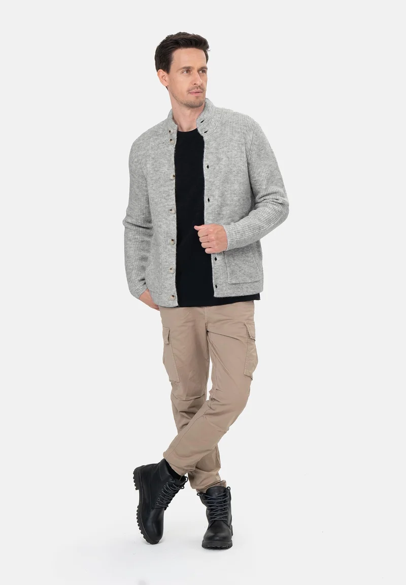 Key Largo Strickjacke Hellgrau