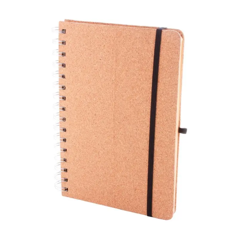 Querbook A5 Kork Spiralblock, Liniert - Umweltfreundliches Notizbuch