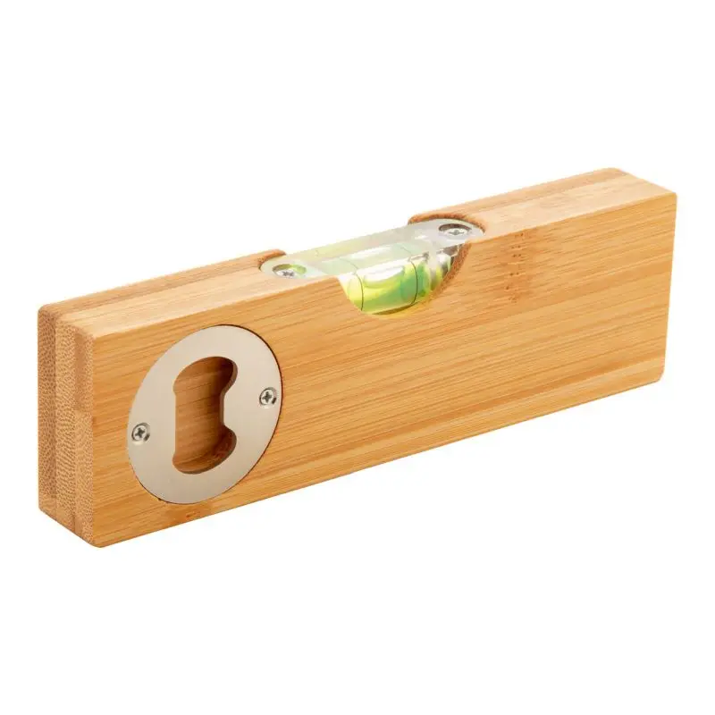 Naturfarbene Spiroo Wasserwaage & Flaschenöffner - 2-in-1, Praktisch, 100 Zeichen