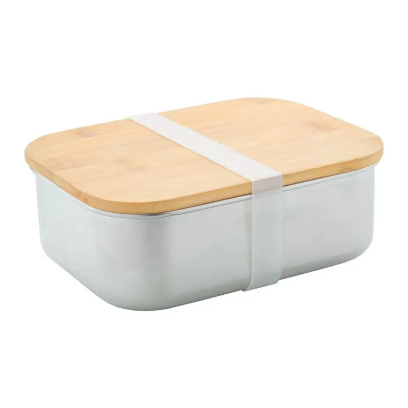 Ferroca Edelstahl-Lunchbox Silber, Metall-Brotdose – Robust & Elegant