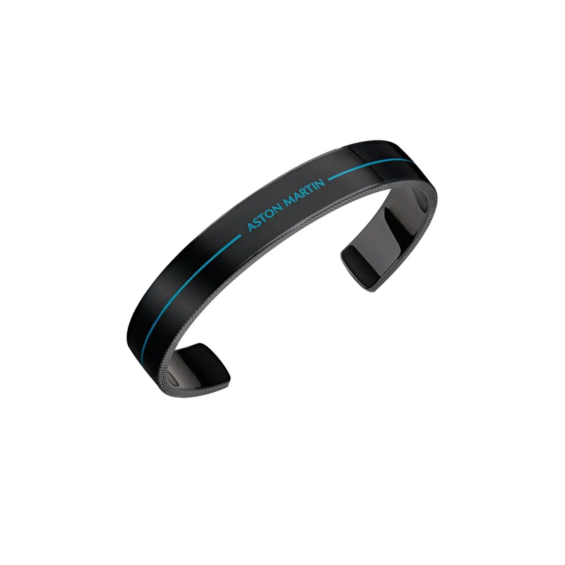 Aston Martin Armband Herren AML ICON Edelstahl Emaille Schwarz MJITF5BM0