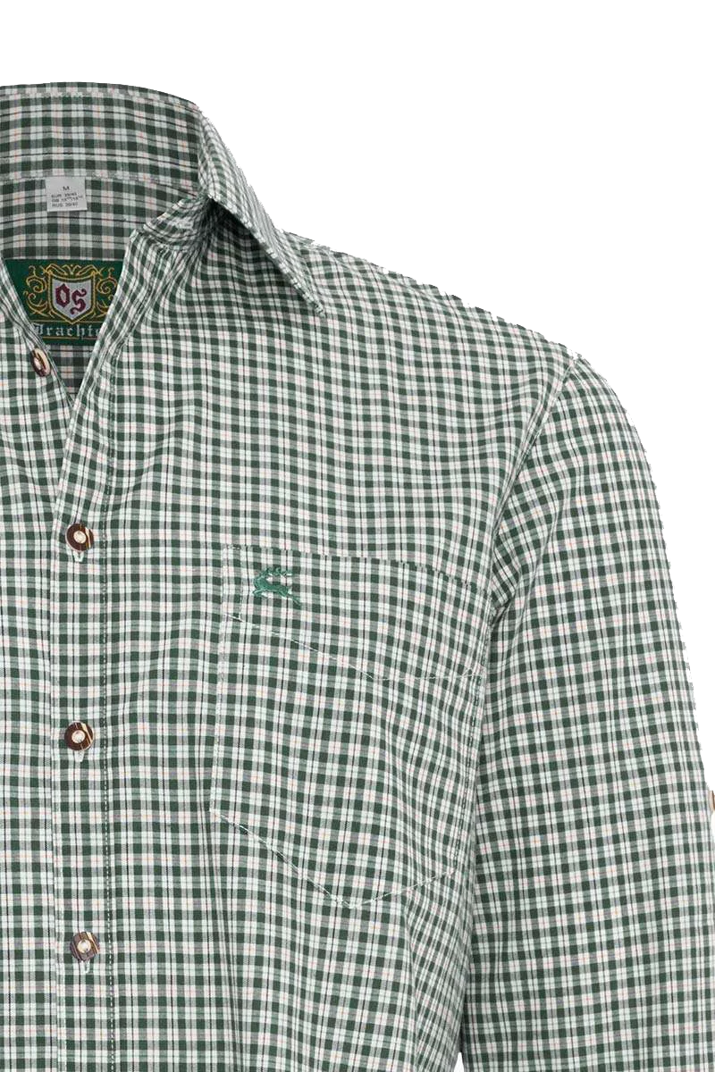 Herren Trachten-Krempelarm-Hemd Regular Fit