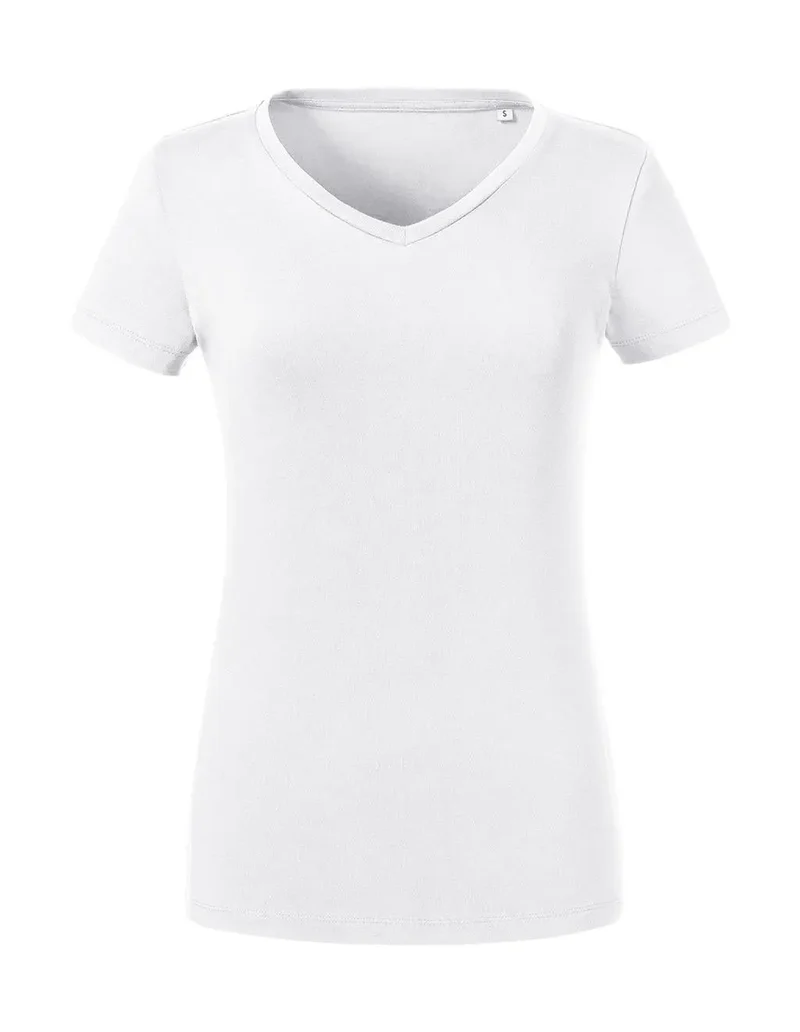 Damen V-Ausschnitt T-Shirt aus reiner Bio-Baumwolle