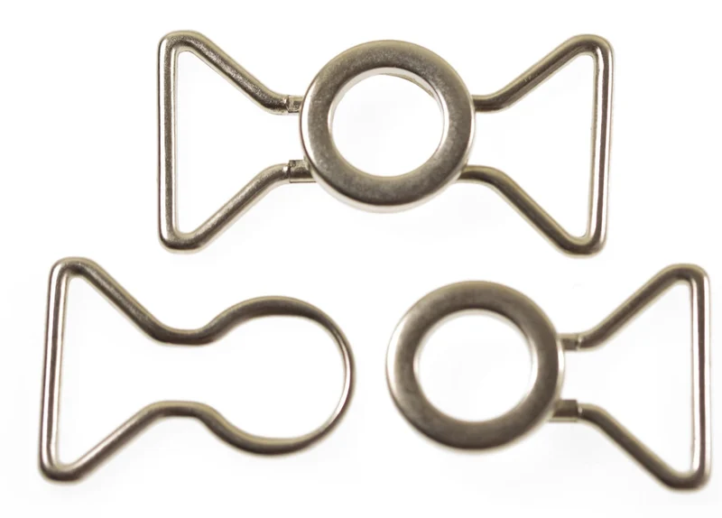 Einhängeschließe für Gummigürtel Silberfarben 25 mm – Metallschnalle MPS-8