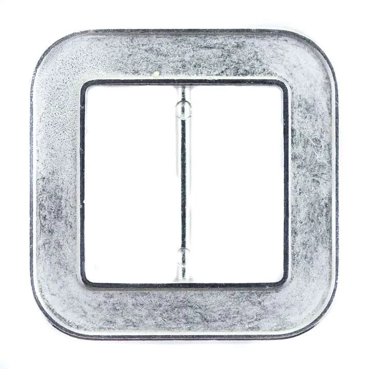Gürtelschnalle ohne Dorn Silberfarben 20 mm – Metallschnalle SM-6