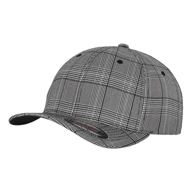Elegante Glen-Check Flexfit-Kappe: Klassisches Design für stilbewusste Kopfbedeckung