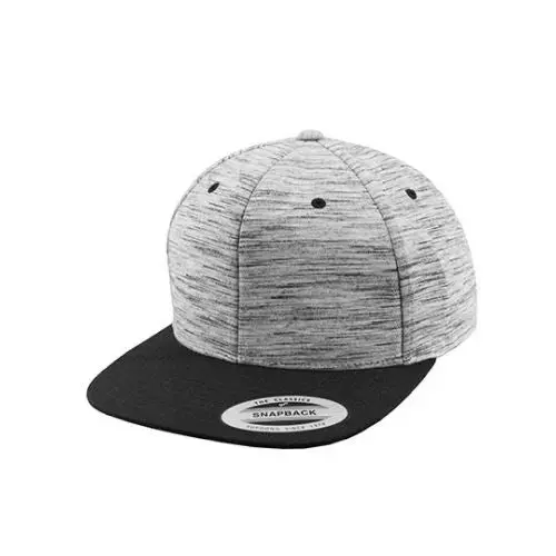 Modische Stripes Melange Crown Snapback, urban und auffällig